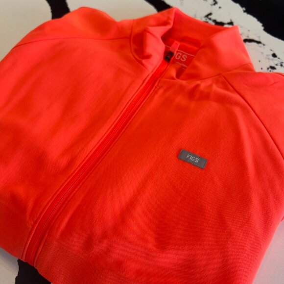FIGS *FIERY CORAL* SYDNEY SCRUB JACKET SIZE XL WOMENS - Picture 4 of 5